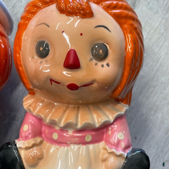 RaggedyAnne + Andy Figurine PlanterVase Made Japan - Picture 5 of 7